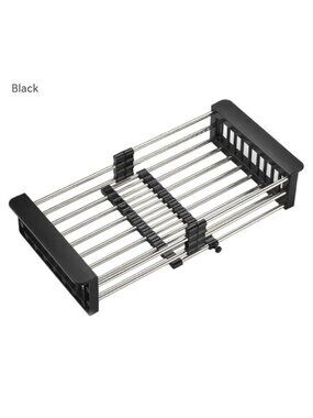 Over-The-Sink Dish Drying Rack Adjustable Stainless Steel Organizer Kitchen